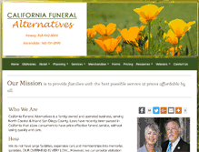 Tablet Screenshot of californiafuneralalternatives.com